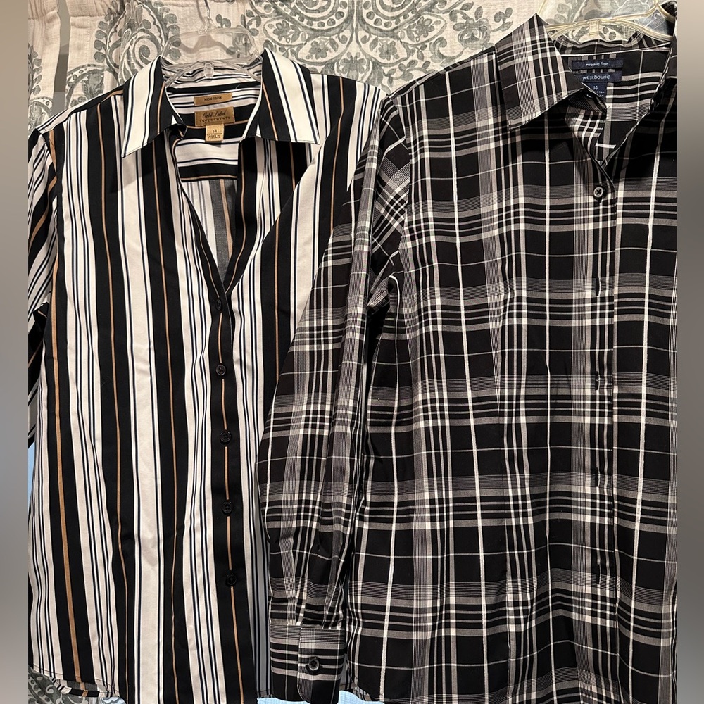 (2)Investments and Westbound Button down Shirts non-iron and wrinkle free Shirts